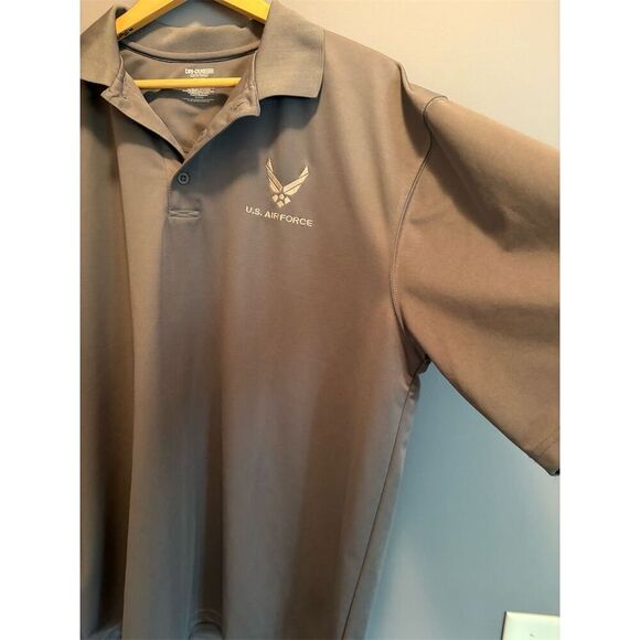 Dri Duke Men's 2XL Gray Polo Shirt US Air Force Embroidered Emblem - Picture 2 of 6